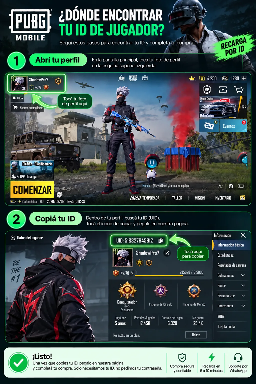 Cómo ver tu ID en PUBG Mobile