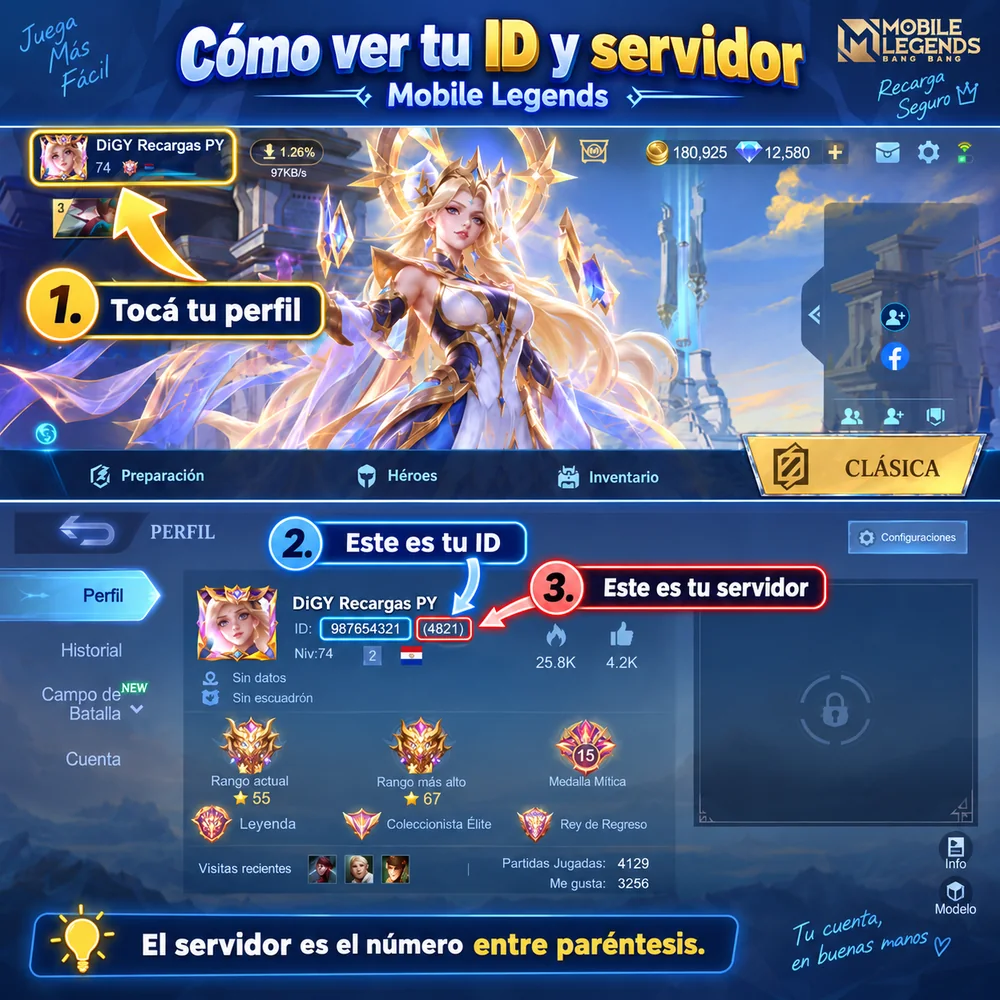 Cómo encontrar los datos de recarga de Mobile Legends